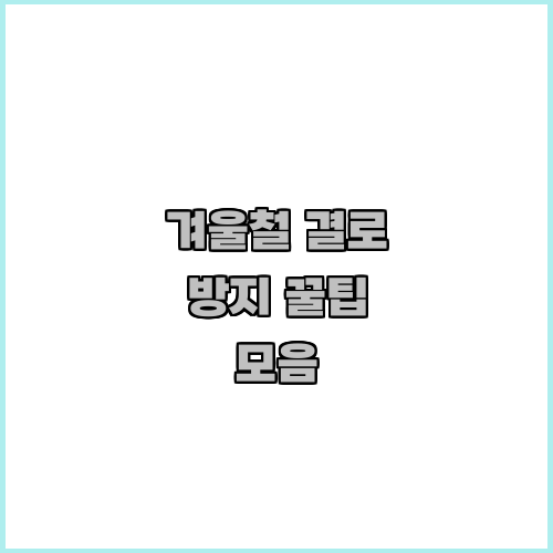 겨울철 결로 방지 꿀팁 모음